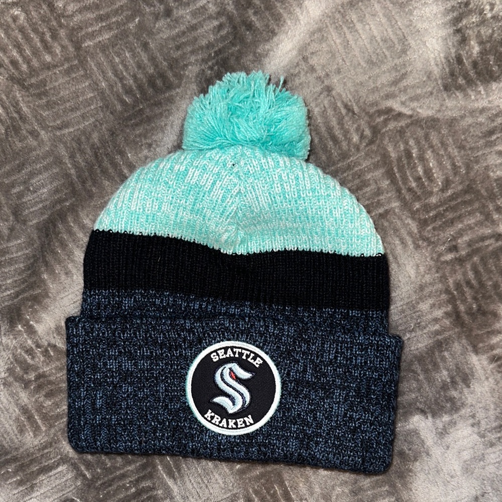Seattle Kraken Two-Tone Pom-Pom Beanie